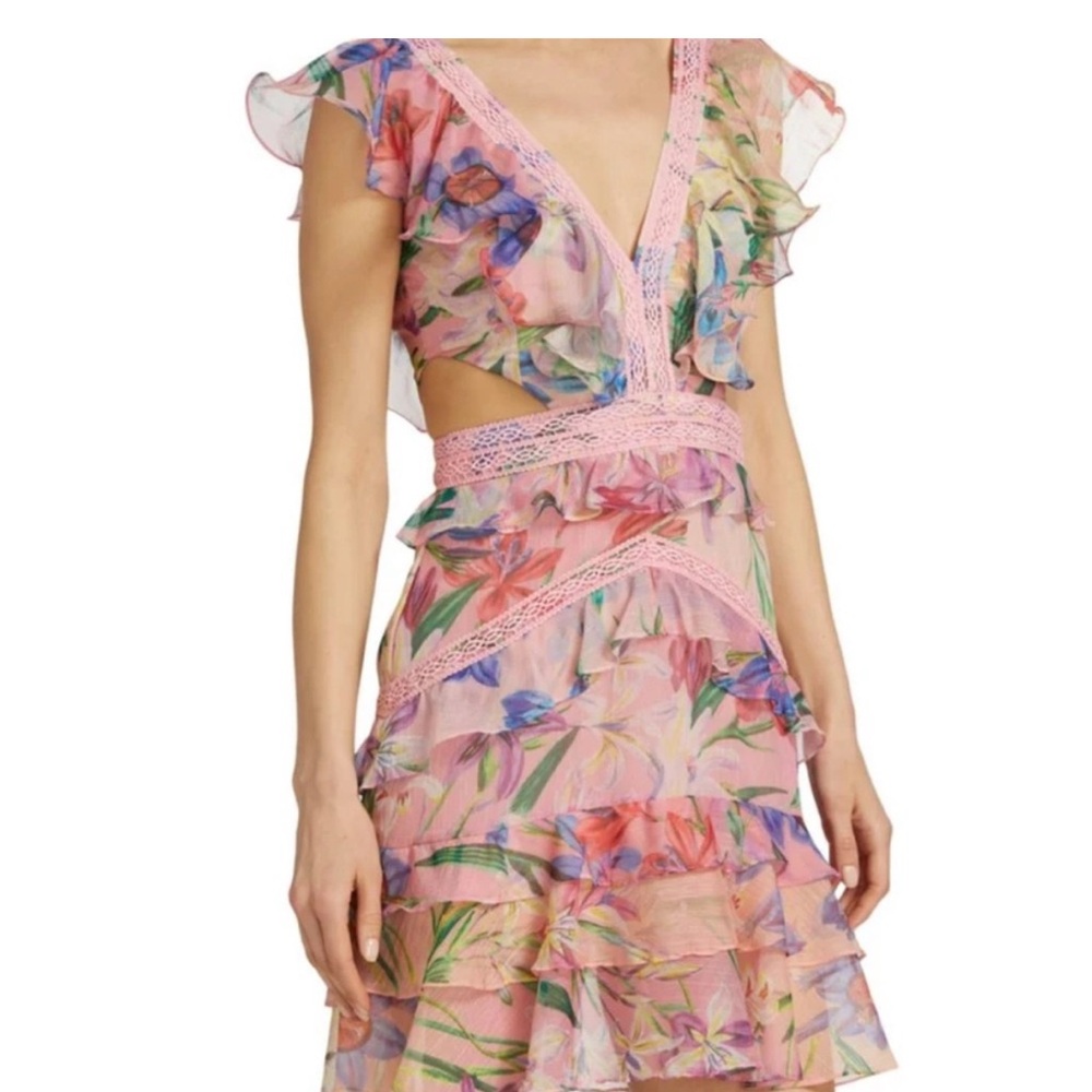 PatBo iris cut out dress - Floral Multicolor Dress